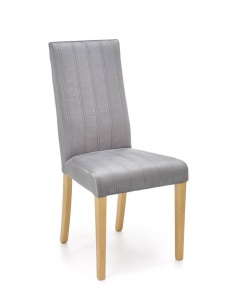 SCAUN DINING DIEGO 3, GRI MONOLITH 85/STEJAR, CU TAPITERIE DIN CATIFEA SI PICIOARE DIN LEMN MASIV, STIL CLASIC - Img 6