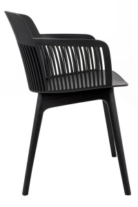 SCAUN DINING TORRE NEGRU CONFECTIONAT DIN POLIPROPILENA, STIL MODERN - Img 2