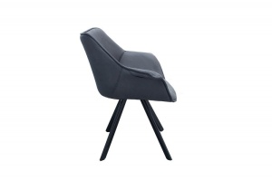 SCAUN, GRI ANTICHIZAT, PENTRU BIROURI/SALI DE CONFERINTA, DUTCH RETRO, COD 37612, DESIGN RETRO VINTAGE - Img 3