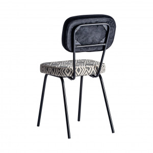 SCAUN LAZE REF. 28336, ALB-NEGRU, STIL VINTAGE, DIN BUMBAC, FIER SI SPUMA, PRODUS DETASABIL, VIC - Img 4