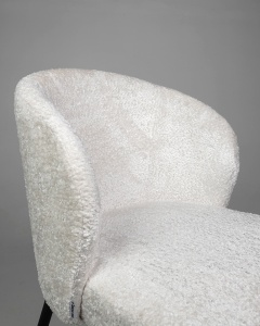 SCAUN MODERN, ELEGANT SI CONFORTABIL, GRETA, ALB/NEGRU, CU TAPITERIE DIN TEXTIL CHENILLE - Img 5