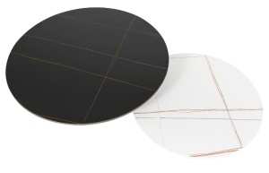 SET 2 MASUTE DE CAFEA KORA A, EFECT DE MARMURA NEGRU-ALB/NEGRU MAT, DIN CERAMICA SI METAL, STIL MODERN, SIGNAL - Img 6
