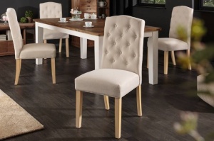 SET 2 SCAUNE, CLASIC, DE DINING, CASTLE BEJ, DIN LEMN SI TEXTIL( STIL IN), ARTIM GROUP SELECTION - Img 7