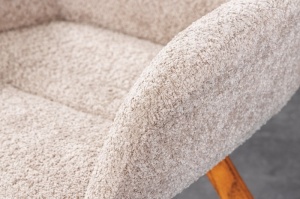 SET 2 SCAUNE ROTATIVE, BALTIC, BEJ, METAL SI TESATURA BUCLE, DESIGN MODERN, ARTIM GROUP SELECTION - Img 2