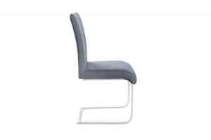 SET 4 SCAUNE CROM/GRI DINING SAU BIROU STUART 36295 - DESIGN MODERN - Img 3