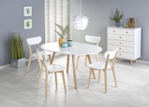 SET DINING - MASA RUBEN CU 4 SCAUNE BUGGI, STIL SCANDINAV, HALMAR - Img 2