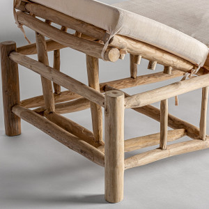 SEZLONG ATIBO REF. 28949,CULOARE NATURALA, STIL RUSTIC, DIN LEMN MASIV TEAK, VIC - Img 5