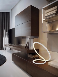 VEIOZA INFINITO, 32 CM, ALB MAT/OPAL, DIN METAL, ALUMINIU SI SILICON, STIL MODERN - Img 1