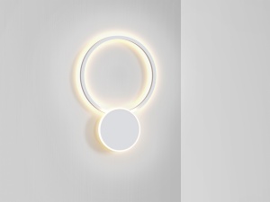 APLICA OMNIO, 53 CM, ALB MAT/OPAL, DIN METAL, ALUMINIU SI ACRIL, STIL MODERN - Img 2