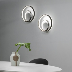 APLICA OZ AP, NEGRU, DIN METAL, STIL MODERN - Img 2
