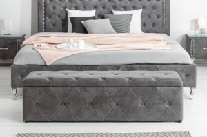 BANCHETA 140CM, EXTRAVAGANCIA GRI ANTICHIZAT, COD 40137, STIL MODERN - Img 2