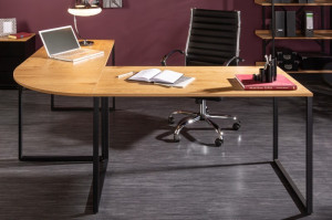 BIROU OFFICE, BIG DEAL 180CM, COD 40869, DIN METAL SI MDF, DESIGN INDUSTRIAL - Img 2