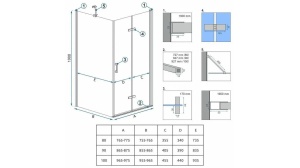 CABINA DE DUS REA MOLIER, PLIABILA, 90x90 CM, CROM, DIN STICLA, CALITATE SUPERIOARA - Img 5