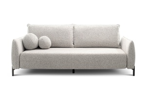 CANAPEA EXTENSIBILA AURORA, BEJ GRUPA IV, CONFECTIONATA DIN METAL, SPUMA POLIURETANICA SI TEXTIL, STIL MODERN - Img 1