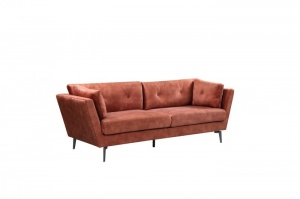 CANAPEA SUPERBA CONFORTABILA 220CM, COD 40081, DIN LEMN SI CATIFEA MARO - Img 2