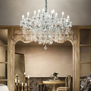 CANDELABRU FLORIAN SP18, CROM, DIN STICLA, STIL CLASIC - Img 2