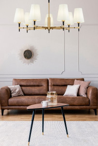 CANDELABRU ZARAGOZA H001CL-07BS, DIN METAL SI TEXTIL, STIL MODERN, MAYTONI - Img 1