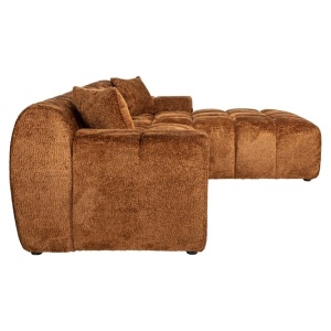 COLTAR CUBE CU 3 LOCURI + CANAPEA EXTENSIBILA DREAPTA SI 2 PERNE DECORATIVE, BE LOVELY CINNAMON 603, S5137, CONFECTIONAT DIN POLIURETAN SI 100% POLIESTER, RICHMOND INTERIOR - Img 2