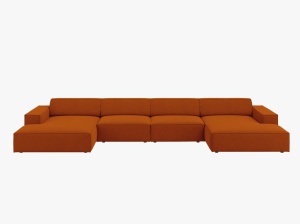 COLTAR JODIE, 6 LOCURI, 364 CM, DIVERSE CULORI SI MATERIALE, DESIGN DEOSEBIT - Img 12