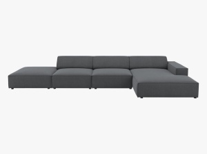 COLTAR JODIE, DREAPTA, 5 LOCURI, 341 CM, DIVERSE CULORI SI MATERIALE, DESIGN DEOSEBIT - Img 1