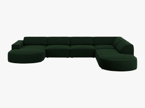 COLTAR JODIE, DREAPTA, 7 LOCURI, 364 CM, DIVERSE CULORI SI MATERIALE, DESIGN DEOSEBIT - Img 6