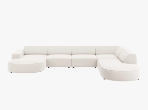 COLTAR JODIE, DREAPTA, 7 LOCURI, 364 CM, DIVERSE CULORI SI MATERIALE, DESIGN DEOSEBIT - Img 12