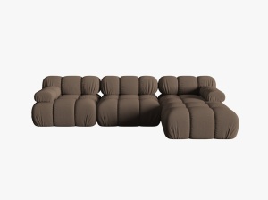 COLTAR MODULAR BELLIS, DREAPTA, 3 LOCURI, 282 CM, DIVERSE CULORI SI MATERIALE, DESIGN DEOSEBIT - Img 2