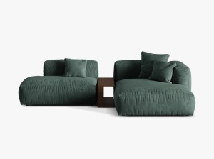 COLTAR MODULAR MARTINA DREAPTA, 2 LOCURI, 285 CM, DIVERSE CULORI SI MATERIALE, DESIGN DEOSEBIT - Img 12