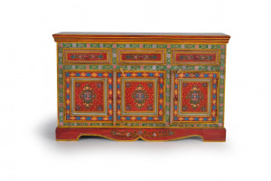 COMODA 140CM, MULTICOLOR, DIN LEMN DE MANGO, PICTATE MANUAL, GINER Y COLOMER - Img 3