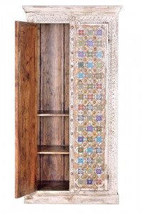 DULAP BAKHRA 6576, MULTICOLOR, LEMN DE MANGO SI DETALII DIN BRONZ, STIL VINTAGE G&C - Img 2