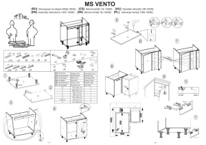 DULAP BUCATARIE VENTO ALB/STEJAR AURIU DKN-100/82 STIL MODERN HALMAR - Img 2
