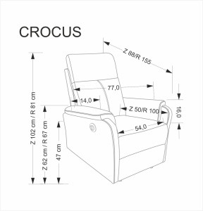 FOTOLIU CONFORTABIL CROCUS, BEJ, TAPITERIE DIN CATIFEA, CU FUNCTIE DE RABATARE ELECTRICA, STIL MODERN - Img 4