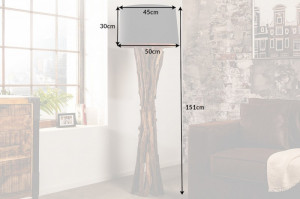 LAMPADAR 150CM, HARMONY NATURE, DIN LEMN SI TEXTIL, COD 41386 - Img 7