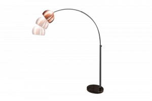 LAMPADAR, BIG BOW, ARAMIU/NEGRU, 170/210CM, COD 41877 DESIGN MODERN - Img 6