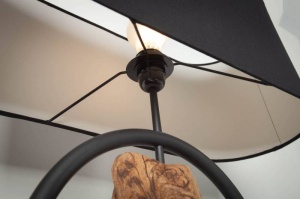 LAMPADAR ELEMENTS 147 CM DIN LEMN DE SALCAM SI BUMBAC COD 40398 - Img 3