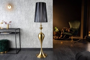 LAMPADAR,LUCIE, AURIU/NEGRU, 160CM, DIN METAL SI NAILON - Img 1