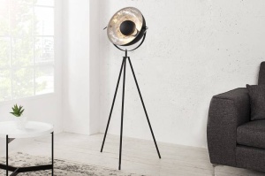LAMPADAR STUDIO 145CM, NEGRU/ARGINTIU - Img 1