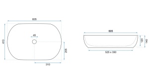 LAVOAR REA CLEO, ALB, 60,5 CM, DIN CERAMICA, CALITATE SUPERIOARA - Img 6