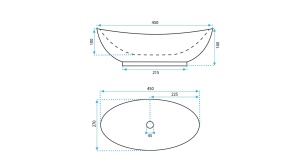 LAVOAR REA KATE, ALB, 45 CM, DIN CERAMICA, CALITATE SUPERIOARA - Img 6