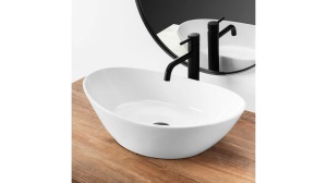 LAVOAR REA KATE, ALB, 55,5 CM, DIN CERAMICA, CALITATE SUPERIOARA - Img 4