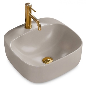LAVOAR REA LUIZA, GRI MAT, 42,5 CM, DIN CERAMICA, CALITATE SUPERIOARA - Img 4