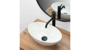 LAVOAR REA PAMELA MINI, 40 CM, ALB, DIN CERAMICA, CALITATE SUPERIOARA - Img 3
