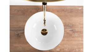 LAVOAR REA STELLA, ALB/AURIU, 35,5 CM, DIN CERAMICA, CALITATE SUPERIOARA - Img 2
