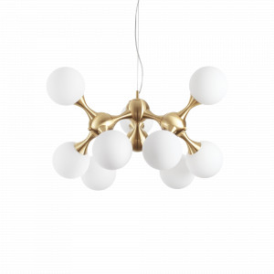 LUSTRA NODI SP9, ALB/ALAMA, DIN STICLA, STIL MODERN - Img 1