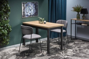 MASA DINING COBALT, STEJAR WOTAN/NEGRU, 120 CM, BLAT DIN PAL MELAMINAT, STIL VINTAGE - Img 1