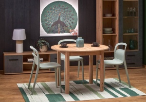 MASA DINING EXTENSIBILA RINGO, STEJAR CRAFT, 102/142 CM, DIN MDF SI FURNIR, STIL CLASIC - Img 2