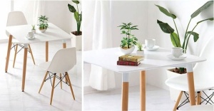 MASA SQUARE 80X80 TUI DIN LEMN SI MDF DESIGN SCANDINAV - Img 3