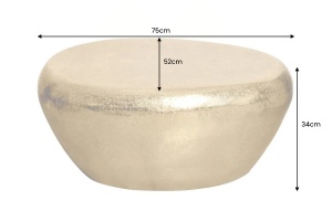 MASUTA DE CAFEA, STONE 75CM, DIN METAL, 50CM, AURIU, ARTIM GROUP SELECTION - Img 7