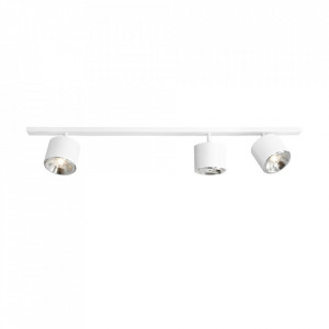 PLAFONIERA BOT, 3 BRATE, 15,5 CM, ALBA, DIN METAL, STIL MODERN - Img 1