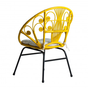 SCAUN BALOS REF. 26496, DIN METAL SI RATTAN, STIL CLASIC, VIC - Img 4
